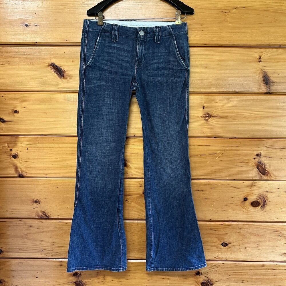 VTG Gap Boyfriend Flare Jeans Womens 27/4 Full Length Stretch